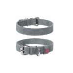 Collier Cuir Gris 12 mm 21-29 cm