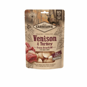 CARNILOVE FREEZE-DRIED RAW SNACKS VENISON & TURKEY 60 G