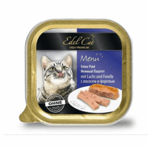 BARQUETTE EDEL CAT PATEE SAUMON ET TRUITE 100g