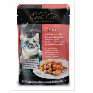 POCHON EDEL CAT GELEE SAUMON ET TRUITE 100g
