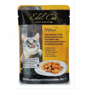 POCHON EDEL CAT GELEE POULET ET CANARD 100g