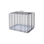 BOX TRANSPORT METALLIQUE CHAT/CHIOT IMAC BLUE 43 X 30 X 35