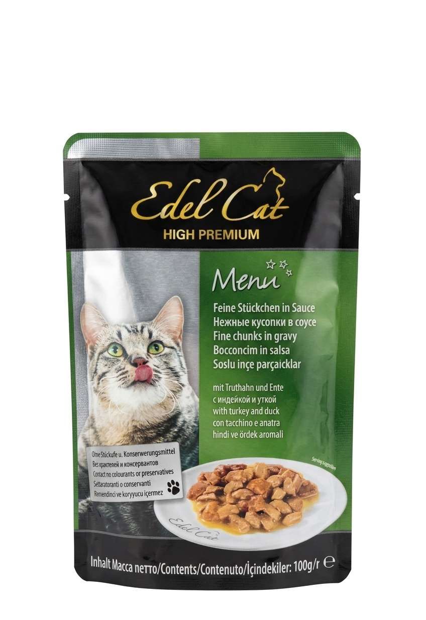POCHON EDEL CAT GELEE DINDE ET CANARD 100G