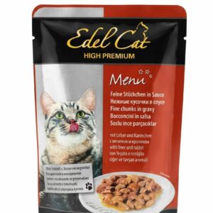 POCHON EDEL CAT GELEE FOIE ET LAPIN 100g