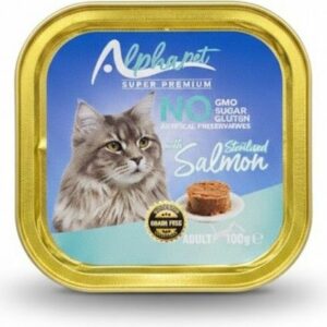 BARQUETTE ALPHAPET STERILISE SAUMON 100 G