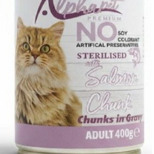 BOITE ALPHAPET STERILISE SALMON GRAVY 400 GR