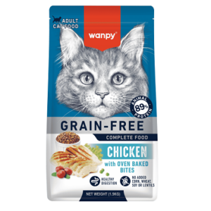 Wanpy Croquettes Grain Free au Poulet pour Chat Adulte 1.5kg