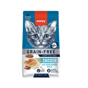 Wanpy Croquettes Grain Free au Poulet pour Chaton 500g